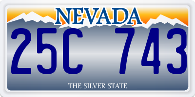 NV license plate 25C743