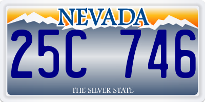 NV license plate 25C746