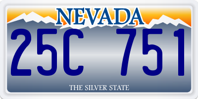 NV license plate 25C751