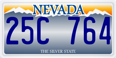 NV license plate 25C764
