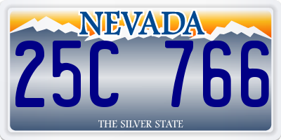NV license plate 25C766