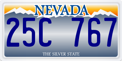 NV license plate 25C767