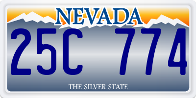 NV license plate 25C774