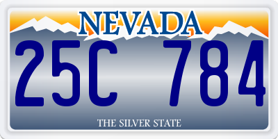 NV license plate 25C784