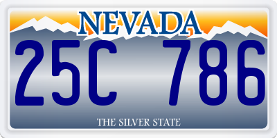 NV license plate 25C786