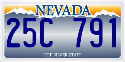 NV license plate 25C791