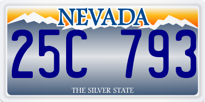 NV license plate 25C793
