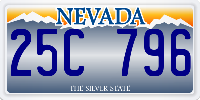 NV license plate 25C796
