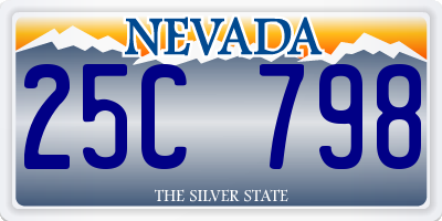 NV license plate 25C798