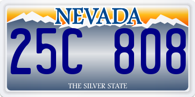 NV license plate 25C808