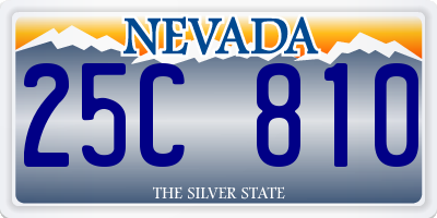 NV license plate 25C810