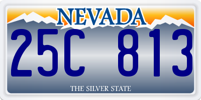 NV license plate 25C813