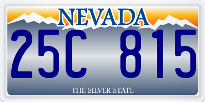 NV license plate 25C815