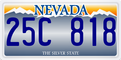 NV license plate 25C818