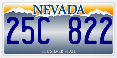 NV license plate 25C822