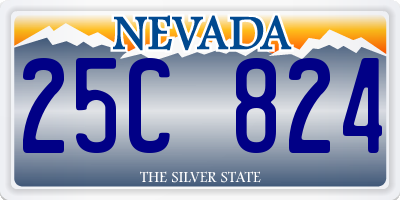 NV license plate 25C824