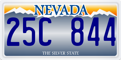 NV license plate 25C844