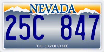 NV license plate 25C847