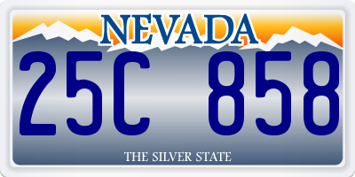 NV license plate 25C858