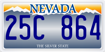 NV license plate 25C864