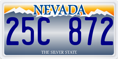 NV license plate 25C872