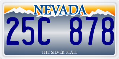 NV license plate 25C878