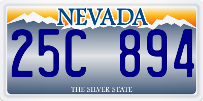 NV license plate 25C894