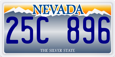 NV license plate 25C896