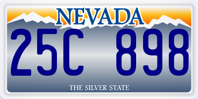 NV license plate 25C898