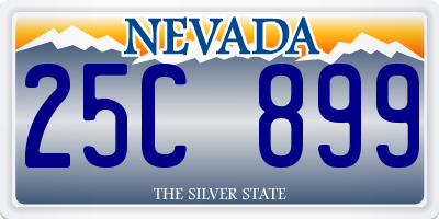NV license plate 25C899