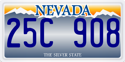 NV license plate 25C908