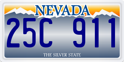 NV license plate 25C911