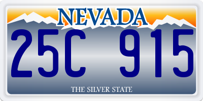 NV license plate 25C915
