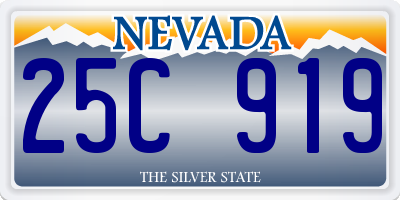 NV license plate 25C919