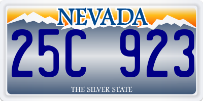 NV license plate 25C923