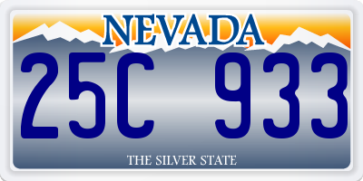 NV license plate 25C933