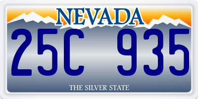 NV license plate 25C935