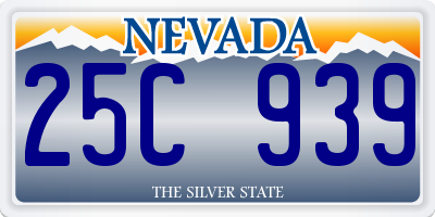 NV license plate 25C939