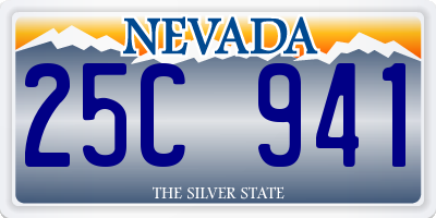 NV license plate 25C941