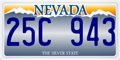 NV license plate 25C943