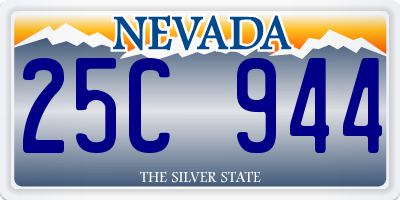 NV license plate 25C944