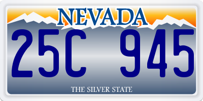 NV license plate 25C945