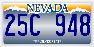 NV license plate 25C948