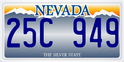 NV license plate 25C949
