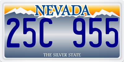 NV license plate 25C955