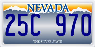 NV license plate 25C970
