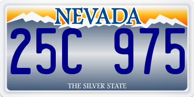 NV license plate 25C975