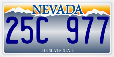 NV license plate 25C977