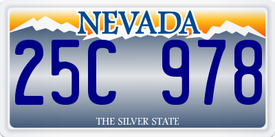 NV license plate 25C978