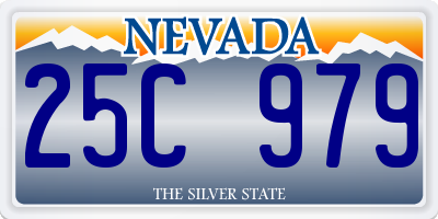 NV license plate 25C979